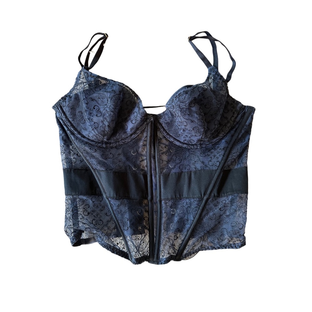 Vintage Victoria's secret Corset Navy Blue